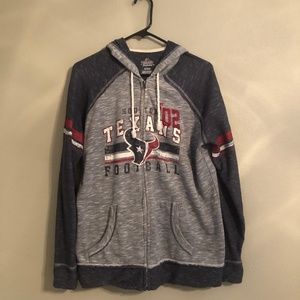 Texans XL Jacket Gray & Navy Blue